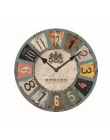 12 cm stare retro dekoracji wnętrz zegar ścienny home decoration MDF zegar kwarcowy wyciszenia zegar salon wisiorek dekoracji
