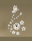 2015 new hot akrylowe zegary zegarek zegar ścienny nowoczesny design 3d lustro kryształowe zegarki dekoracji domu salon darmowa 