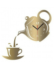 Czajniczek Zegarek Zegar Ścienny Lustro Filiżanka Kawy Ściany Zegarek Zegary Ścienne Dekoracyjne Kuchnia Zegary Jadalnia Home De