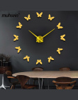 Muhsein nowe naklejki ścienne home decor plakat diy europa akrylowe duża 3d sticker martwa natura zegar ścienny konia butterfly 