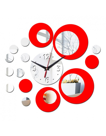 2017 nowy zegar ścienny nowoczesny design 3d zegary zegarek kwarcowy plastikowe Salon Naklejki Ścienne lustro relogio de parede 