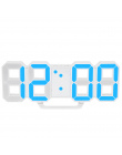 LED Cyfrowy Zegar Ścienny 12 H/24 H Czas z Alarmem Funkcja Regulowany Luminancji Noc Światła Tabeli lampa Led Tabela Zegar