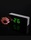 Cyfrowy LED Alarm Clock 12 H/24 H Alarmem Funkcja Lustro Zegar Kryty Termometr Elektroniczny Pulpit Tabela zegary USB