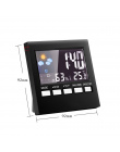 Cyfrowy Ekran LCD Temperatura Wilgotność Prognoza Pogody Budzik Stacja Dzieci Podświetlenie Monitora Funkcja Drzemki Budziki