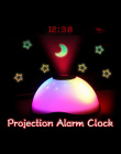 Kolorowe Zegar Projekcyjny Gwiazda Starry Sky Night Light LED Magia Projekcja Cyfrowa Budzik Czas Tabeli Dekoracji Domu