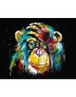 Bezramowe GATYZTORY Baboon Zwierząt DIY Malowanie Liczby Wall Art Obraz Farby Według Numeru Płótno Do Domu Wystrój Grafika