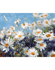 Bezramowe Białe Kwiaty DIY Malowanie Przez Numery Nowoczesne Wall Art Obraz Farby Akrylowe Unikalny Prezent Dla Home Decor 40x50