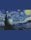 DIY Obraz Olejny na Płótnie z Ramą Kolorowanie według Numerów Zdjęcia numery Rysunek Home Decor Starry Night Van gogha P-0001