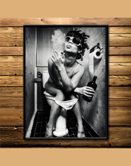 Nowoczesny Czarny Biały Obraz Sexy Kobieta Uroda Płótno Malarstwo Do Toalety Wc Pub Bar Dekoracja Domu Plakat Zdjęcie