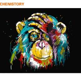 CHENISTORY Zwierzęta MAJSTERKOWANIE Malarstwo Numebrs Zestawy Akrylowe Farby Na Płótnie Farby Przez Numery Home Wall Art Obraz U