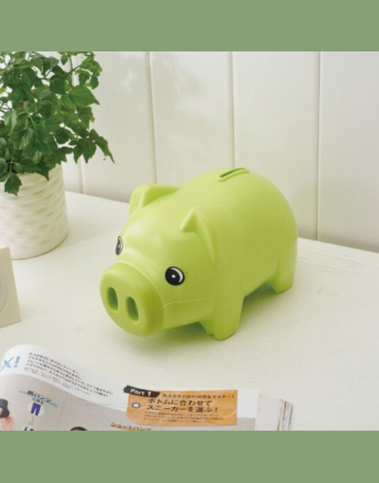 Cartoon Świnia Skarbonka Monety Pieniądze Plastikowe Nadal Oszczędności Zabawki Gotówka Sejf Cartoon Transparent świnia skarbonk
