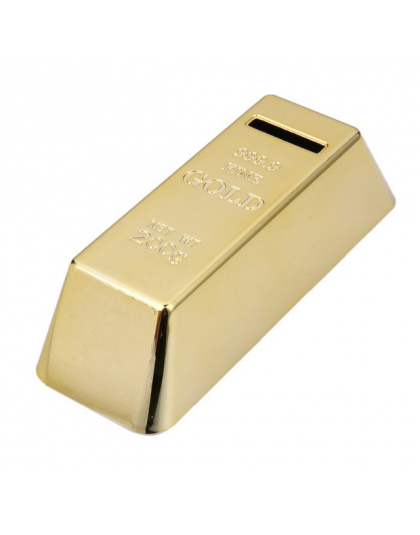 ABS Plastikowe Skarbonka Złota Cegły Coin Box Case Saving Money Box dla Dzieci Dzieci Urodziny Prezenty Wystrój Domu