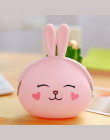 1 SZTUK 12.5*10 cm Różowy i biały ekspresowe trochę królik Emoji Silikonowe Galaretki Monety Kiesy Money Bag Holder Dla Dzieci p