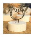 4 cm Kreatywny Drewniane Okrągłe Zdjęcia Klip Memo Nazwa Karty Wisiorek Uchwyt Uwaga Artykuły Ramki Na Zdjęcia Tabela Liczba Wed