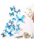 12 Sztuk Motyle Naklejki Ścienne Naklejki Naklejki na ścianę Nowy Rok Dekoracje Domu 3D Motyl PCV Tapety dla życia pokój