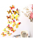 12 Sztuk Motyle Naklejki Ścienne Naklejki Naklejki na ścianę Nowy Rok Dekoracje Domu 3D Motyl PCV Tapety dla życia pokój
