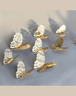 12 Sztuk 3D Tapety Hollow Naklejki Ścienne Motyl Lodówka Dla Dekoracji Domu Nowe Naklejki ścienne Wysokiej Jakości Dekoracje Dom