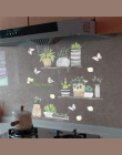 Ogród roślin bonsai kwiat motyl naklejki ścienne home decor salon kuchnia naklejki ścienne pcv diy mural art decoration