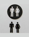 3D Lustro Naklejka Funny WC Wc Drzwi Wejście Znak Mężczyźni Kobiety Łazienka Naklejki Ścienne DIY Naklejki Bar Home Decor