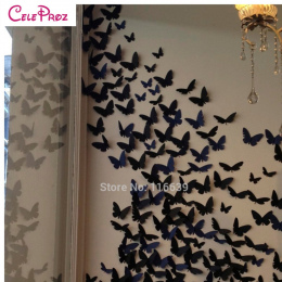 20 sztuk 3D Papieru Motyl naklejki ścienne decor Motyle Naklejka art naklejki na ściany domu DIY Papieru Dekoracji