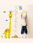 Darmowa wysyłka Cartoon Pomiaru Naklejki Ścienne Dla Dzieci Pokoje Żyrafa Monkey Wykres Wzrost Linijki Kalkomanie Przedszkole Wy