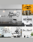 Bon Appetit Żywności Naklejki Ścienne Kuchnia Pokój Dekoracji DIY Vinyl Adesivo De Paredes Domu Kalkomanie Sztuki Plakaty Ścienn