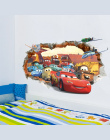 3D Złamane Ściany Decor Naklejki Dla Chłopców Sypialnia Samoprzylepne Dzieci Pokój Tapety Cartoom Samochody Plakat Mural Pioruna