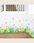 % 3D zielona trawa Motyl kwiaty listwy Przypodłogowe PCV Naklejki Ścienne salon Kuchnia Łazienka balkon przedszkole home decor