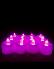 6 sztuk Zasilany z Baterii DOPROWADZIŁY Świeca Multicolor Lampy Symulacji Kolor Płomienia Miga Herbata Światło Domu Ślub Birthda