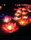 10 sztuk Multicolor jedwabiu lotus lantern światło z świeca pływający basen dekoracje Wishing Lamp urodziny wesele dekoracji
