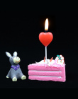 1 sztuk red love heart ciasto świeca bezpieczne płomienie kids birthday party wedding cake candle home decoration favor ogrodnic