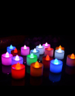 5 sztuk Kreatywny Świeczka LED Lampa Symulacji Multicolor Kolor Płomienia Miga Herbata Światło Ślub Urodziny Strona Dekoracji Do