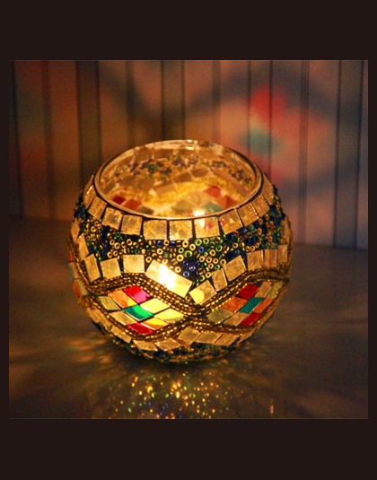 1 X Ręcznie Mozaika Wedding Party Candle Świecznik Romantyczna Kolacja Przy Świecach Lampy Dekoracji Domu