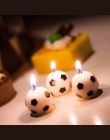 6 Sztuk/zestaw Śliczne Piłka Nożna Świece Dla Birthday Party Kid Dostarcza Wystrój