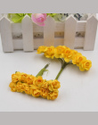 12 sztuk/partia Sztuczny Kwiat Mini Ładny Papier Rose Handmade Na Ślub Dekoracje DIY Prezent Scrapbooking Craft Fałszywy Kwiat W