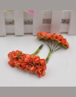 12 sztuk/partia Sztuczny Kwiat Mini Ładny Papier Rose Handmade Na Ślub Dekoracje DIY Prezent Scrapbooking Craft Fałszywy Kwiat W