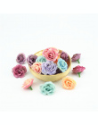 10 sztuk 3 cm Mini Wzrosła Tkaniny Sztuczny Kwiat Wedding Party Home Dekoracja Pokoju Małżeństwo Buty Czapki Akcesoria Jedwabiu 