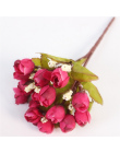 Jesień 15 szefowie/bukiet mały pączek róże bract sztuczny kwiat kwiat jedwabiu rose DIY ślub domu Christmas decor kwiaty róży pr