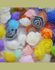 50 Sztuk/partia 3.5 cm Mini PE Pianka Rose Heads Sztuczny Jedwab Kwiaty Dla Domu Ogród DIY Pompom Wieńce Wedding Decor materiałó