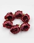 5 sztuk/partia 5 cm Wysoka Jakość Piwonia Głowa Kwiat Jedwabiu Sztuczny Kwiat Garland Ślubne Dekoracje DIY Craft Kwiat