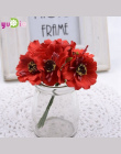 6 sztuk 3.5 cm mini jedwabiu cherry sztuczne poppy bukiet DIY handmade tattoo wieniec księga gości dekoracje ślubne craft kwiat 