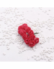 12 sztuk Mini Piana Rose Sztuczne Kwiaty Na Ślub Samochód Dekoracji Domu DIY Dekoracyjne Wieniec Kwiatów Dla Nowożeńców Pompom F