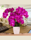 Moda Sztuczne Kwiaty DIY Sztuczne Butterfly Orchid Orchidea Silk Bukiet Kwiatów Phalaenopsis Ślub Dekoracja Domu