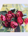 1 bukiet Europejskiej Dość Wedding Party Mini Piwonia Jedwab Sztuczny Kwiat Bukiet Panny Młodej Dla Domu Dekoracje Ślubne