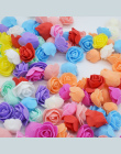 50 sztuk/partia 3.5 cm Mini Pianka PE Róży Kwiat Głowy Sztuczne Kwiaty Dla Domu DIY Stroik Wieniec Dostaw Wedding Party dekoracj