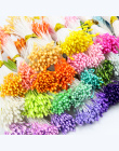 Lucia rzemiosło 900 sztuk/partia Losowe Mieszane Podwójne Głowice DIY Sztuczne Mini Pearl Kwiat Kwiatowy Pręcik Słupek Pręcik 1m