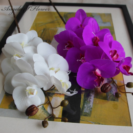 Sztuczne Kwiaty Prawdziwy Dotyk Sztuczne Moth Orchid Butterfly Orchid na nowy Dom Domu Festiwal Ślub Dekoracji