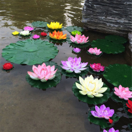 1 Sztuk Sztuczny Staw Lotosu Grążel Pływających Kwiat Zbiornika Roślin Ornament 10 cm Dekoracji Domu Garden Pond