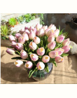 31 sztuk/partia Tulipany Kwiaty Sztuczne PU sztuczny bukiet Prawdziwe dotykowe kwiaty Dla Domu Ślub dekoracyjnej kwiaty i wieńce