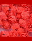 50 sztuk/partia 3.5 cm Pianka PE Rose Wielu wykorzystanie Sztuczny Kwiat Głowa Ręcznie Z Tulle Ślubne DIY Home Party materiały d